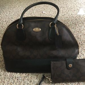 Authentic Coach bag with wallet